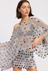 Shell Trim Crochet Poncho