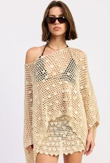 Shell Trim Crochet Poncho