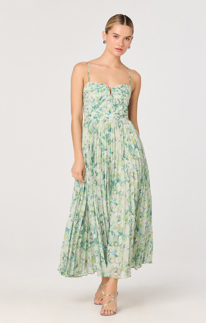 chinese dress ladies Astr The Label Women's Primrose Lace-Up-Back Maxi Dress - Lavender Multi Floral main image 1