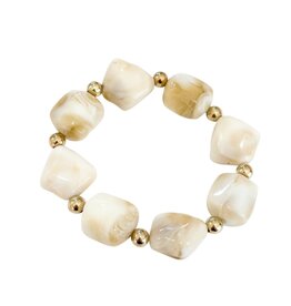 Cooper Cream Chunky Beaded Bracelet