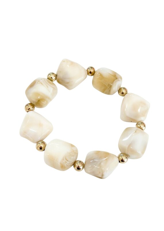 Cooper Cream Chunky Beaded Bracelet