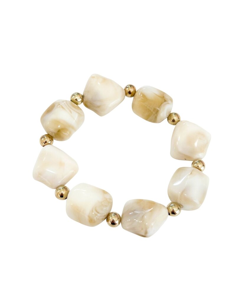 Cooper Cream Chunky Beaded Bracelet