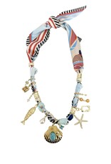 Destin Multi Charm Scarf Necklace