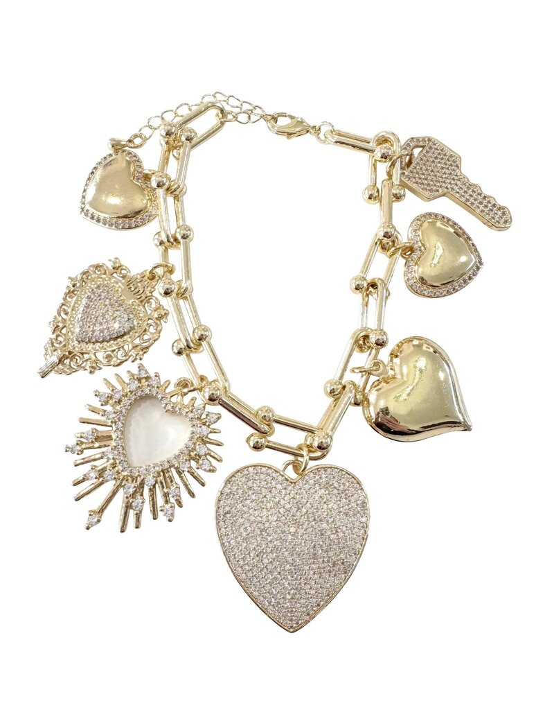 Finley Heart Charm Bracelet