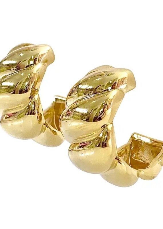 Haley Braided Hoop Earrings G