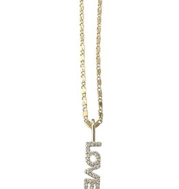 Stevie Necklace Gold Love