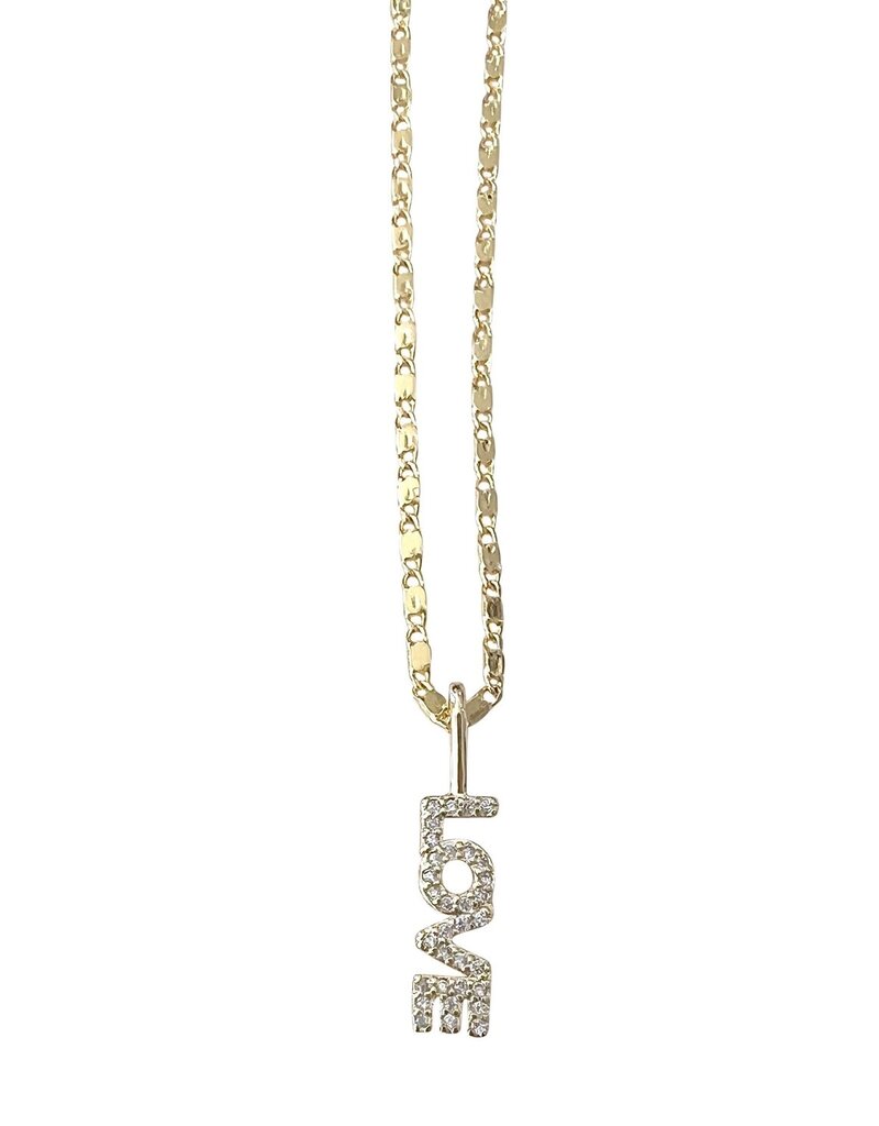 Stevie Necklace Gold Love