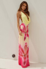 Juliana Cowl High Slit Maxi Dress