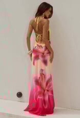 Juliana Cowl High Slit Maxi Dress