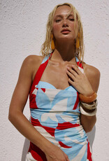 Evie Sweetheart Halter Mini Dress