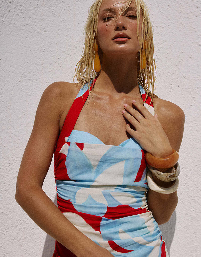 Evie Sweetheart Halter Mini Dress