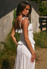 Roxelle Ruffle Split Front Top