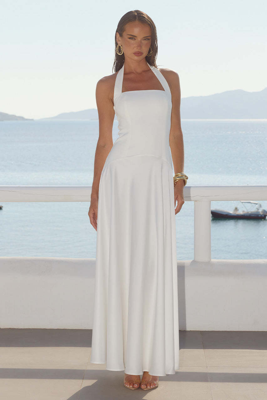 Odina Square Neck Maxi Dress - SPLASH