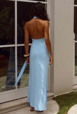 Kaeli Tie Front Halter Maxi Dress