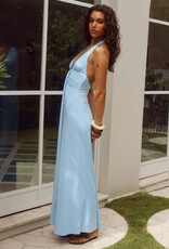Kaeli Tie Front Halter Maxi Dress