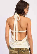 Halter Drape Cowl Neck Bandeau Top