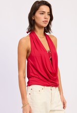 Halter Drape Cowl Neck Bandeau Top