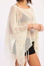 Fringe Hem Poncho Top