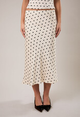 Polka Dot Mid Rise Maxi Skirt