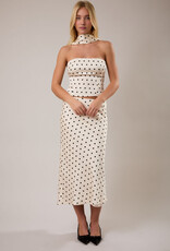 Polka Dot Scarf Neck Top