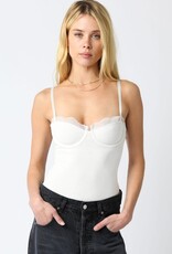 Underwire Lace Trim Bodysuit