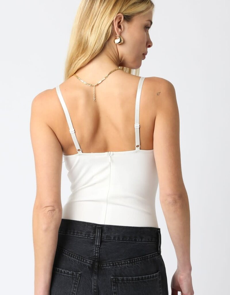 Underwire Lace Trim Bodysuit