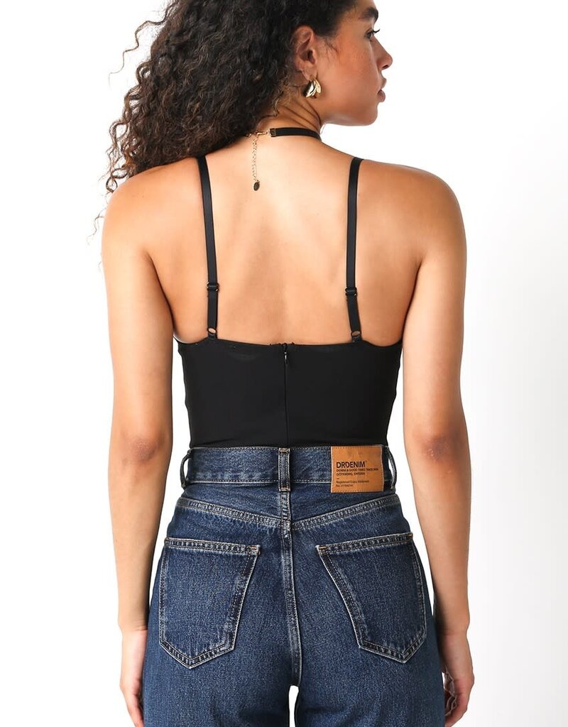 Underwire Lace Trim Bodysuit