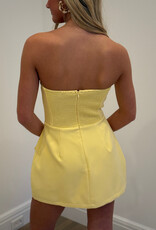 Front Pocket A Line Strapless Mini Dress