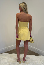 Front Pocket A Line Strapless Mini Dress