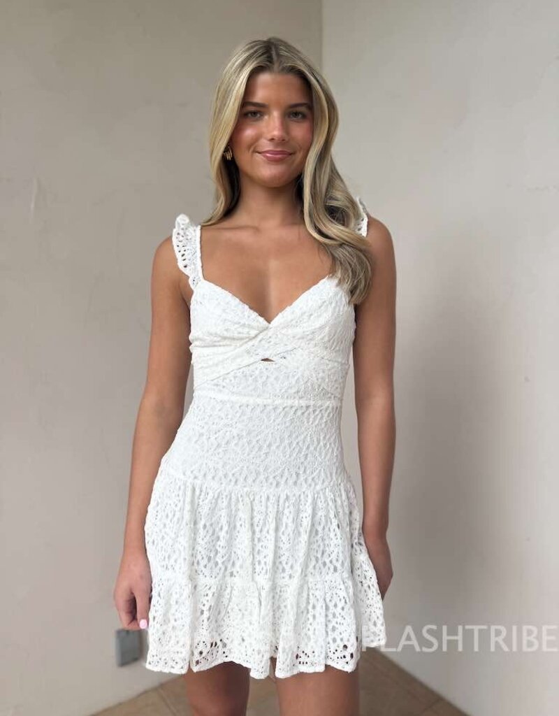 Bree Lace Tie Back Mini Dress