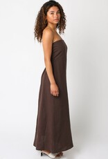 Marisa Linen Strapless Maxi Dress