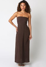 Marisa Linen Strapless Maxi Dress