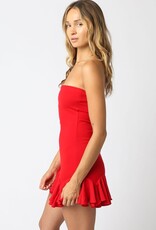 Carolyn Strapless Bottom Ruffle Mini Dress