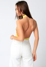 Mock Neck Open Back Bodysuit