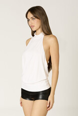 Jersey Halter Top With Fitted Hem