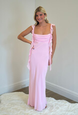 Jinea Chiffon Frill Maxi Dress