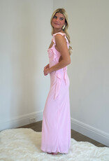 Jinea Chiffon Frill Maxi Dress