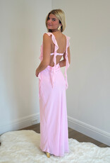 Jinea Chiffon Frill Maxi Dress