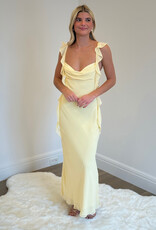 Jinea Chiffon Frill Maxi Dress