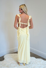 Jinea Chiffon Frill Maxi Dress