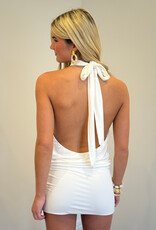 Elise Jersey Halter Mini Dress