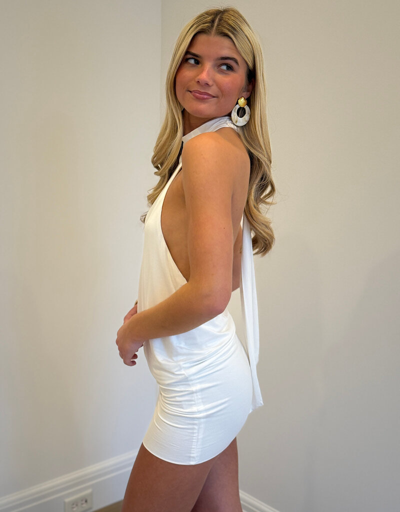 Elise Jersey Halter Mini Dress