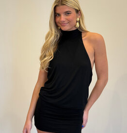 Elise Jersey Halter Mini Dress