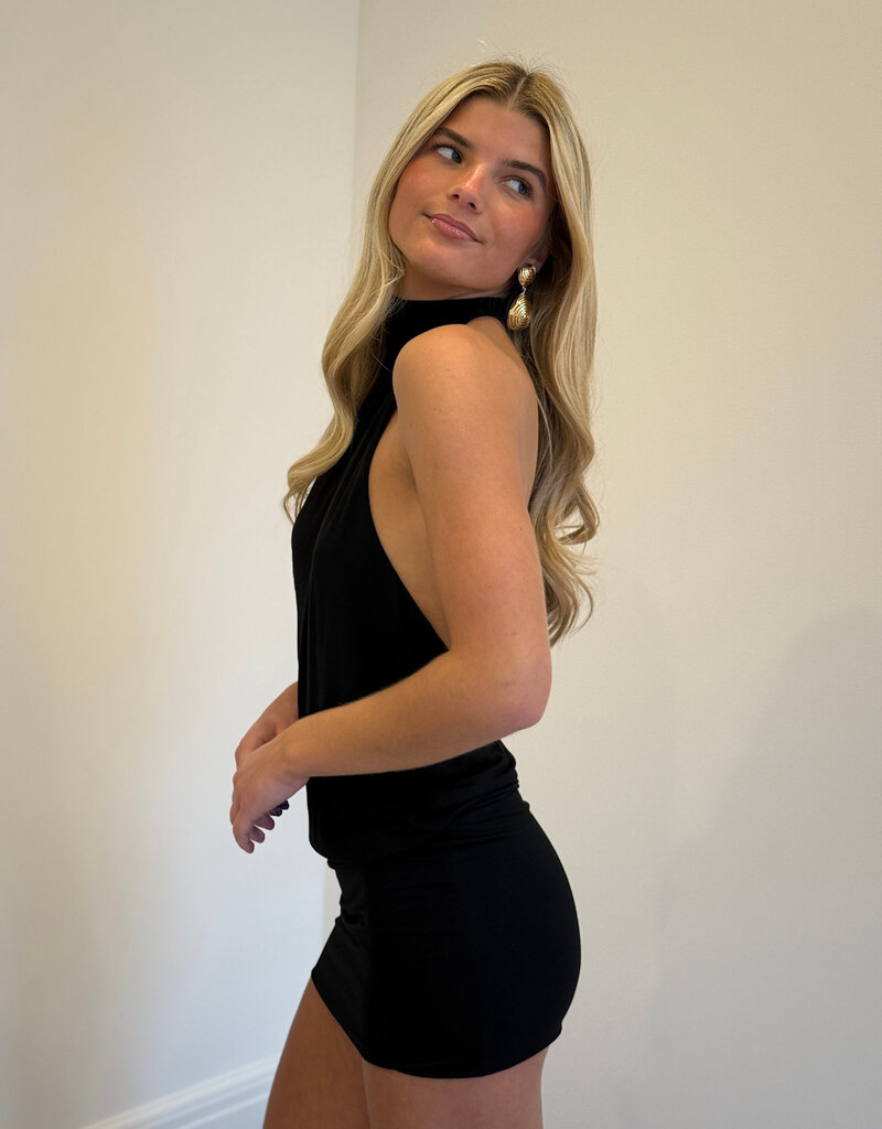 Elise Jersey Halter Mini Dress