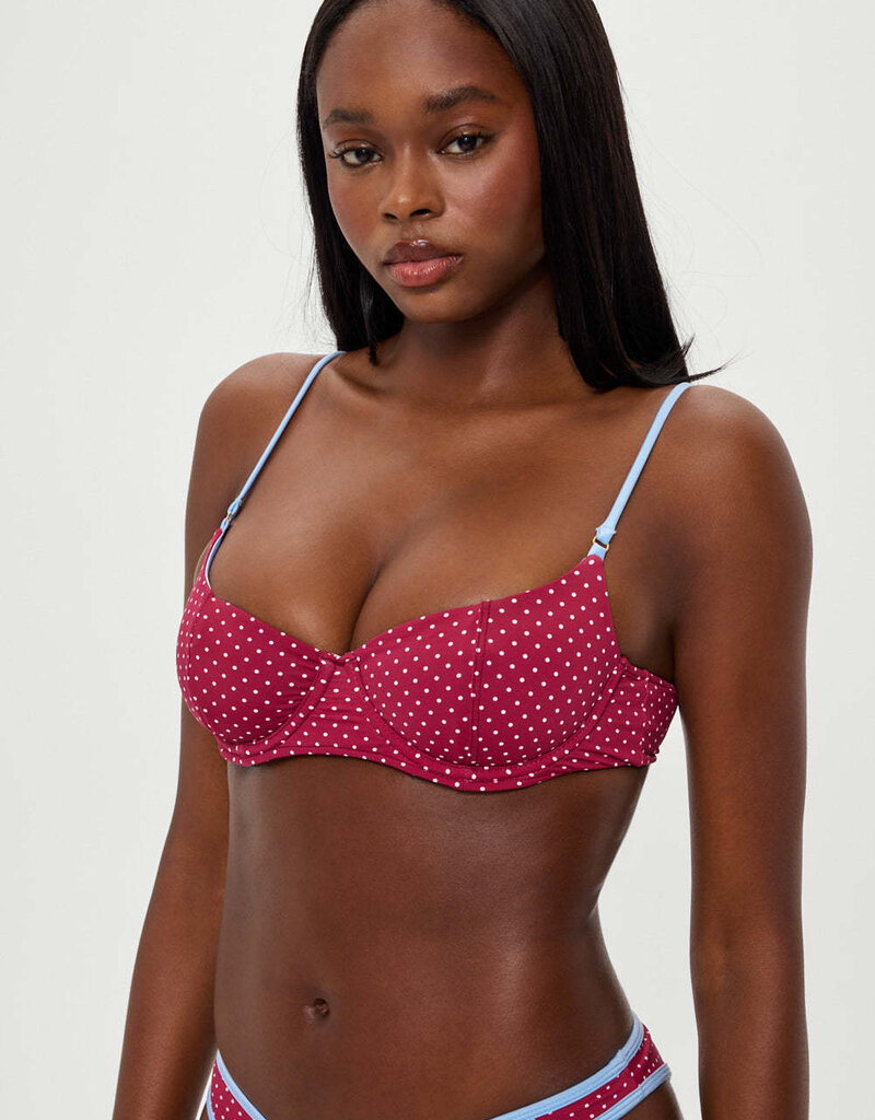 Frankies Bikinis Cola Polka Dot Bikini Top