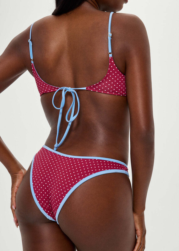 Frankies Bikinis Dove Polka Dot Bikini Bottom