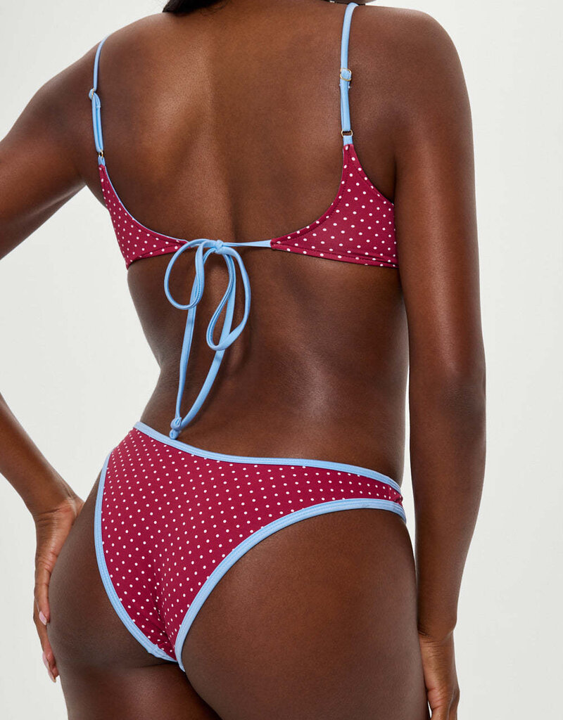 Frankies Bikinis Dove Polka Dot Bikini Bottom
