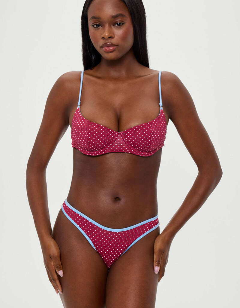 Frankies Bikinis Dove Polka Dot Bikini Bottom