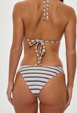 Frankies Bikinis Dove Striped Thermal Bikini Bottom