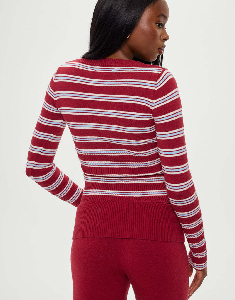 Frankies Bikinis Lenon Button Up Cloud Knit Sweater